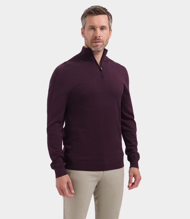 Saint Steve Saint Steve elwin-s half zip knit merlot 250493-80032