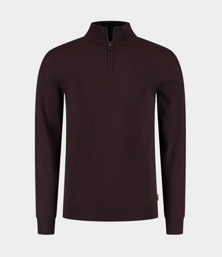 Saint Steve elwin-s half zip knit merlot
