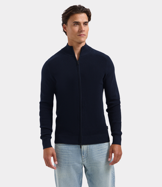 Saint Steve elco-s cardigan knit dark navy