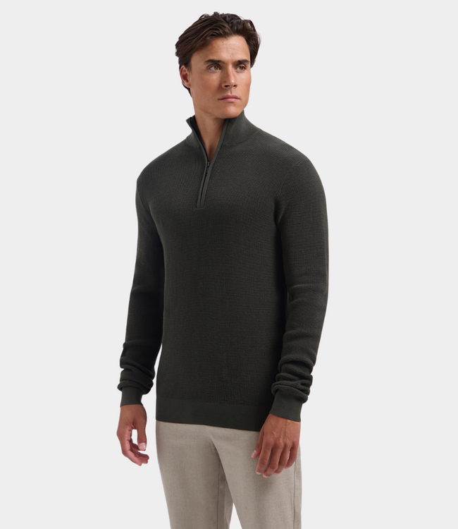 Saint Steve Saint Steve dominic-s half zip knit rosin green 240906-60037