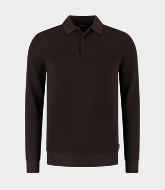 Saint Steve sander-s polo ls burned coffee