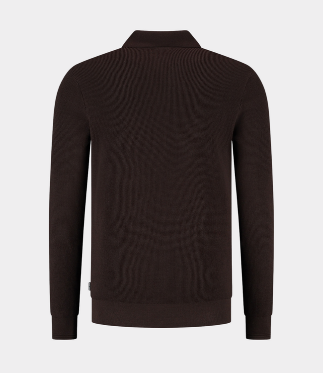 Saint Steve sander-s polo ls burned coffee
