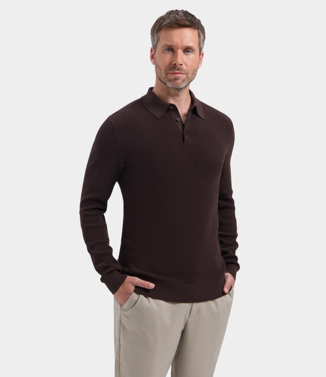 Saint Steve Saint Steve sander-s polo ls burned coffee 230521-50015