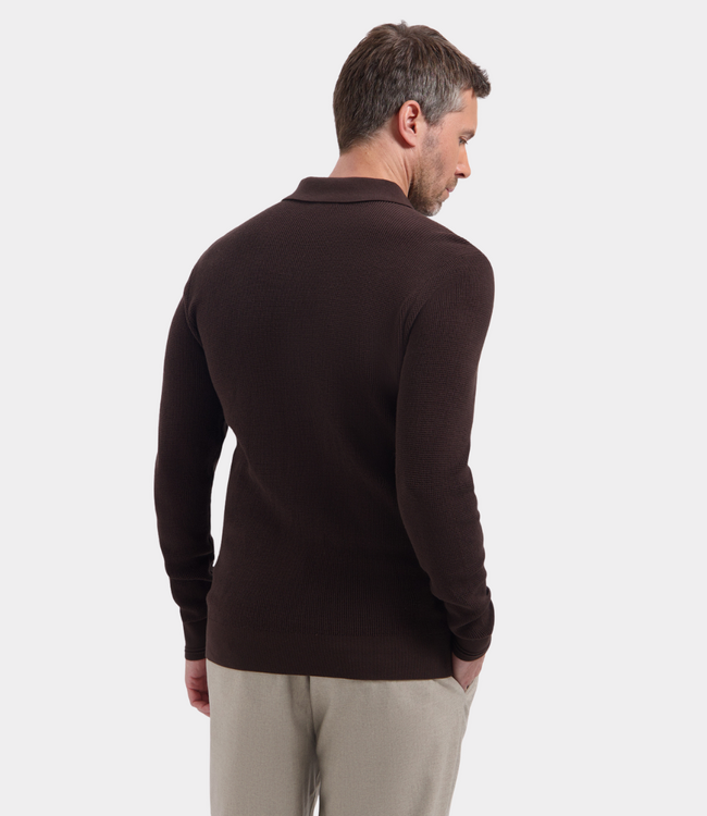Saint Steve sander-s polo ls burned coffee