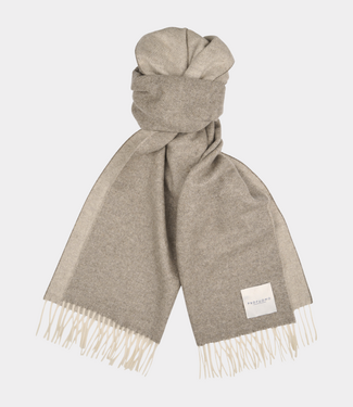 Profuomo Scarf wool double brown