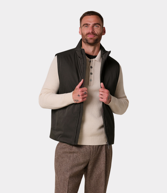 Profuomo Dark brown magnet bodywarmer