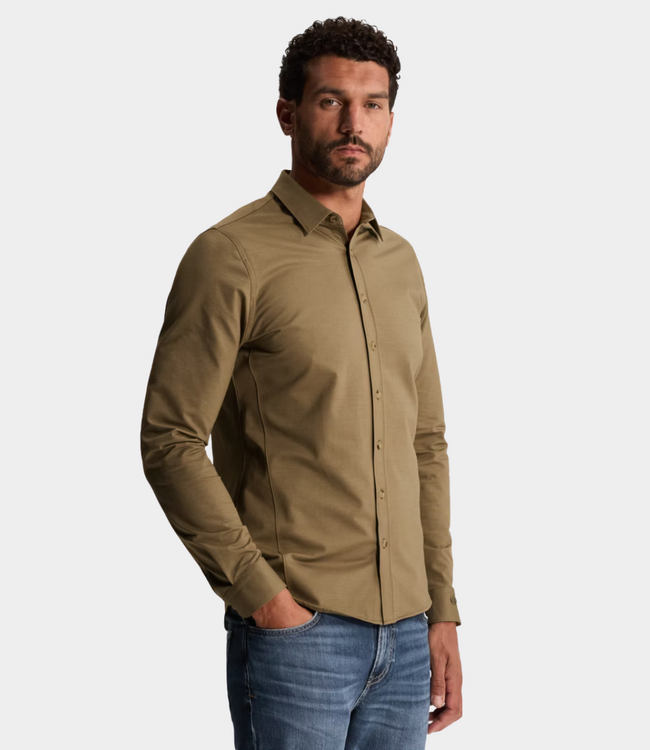 Cast Iron Cast Iron Shirt ls twill jersey walnut CSI2609220-8026