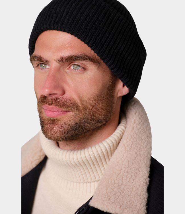 Profuomo Beanie wool navy