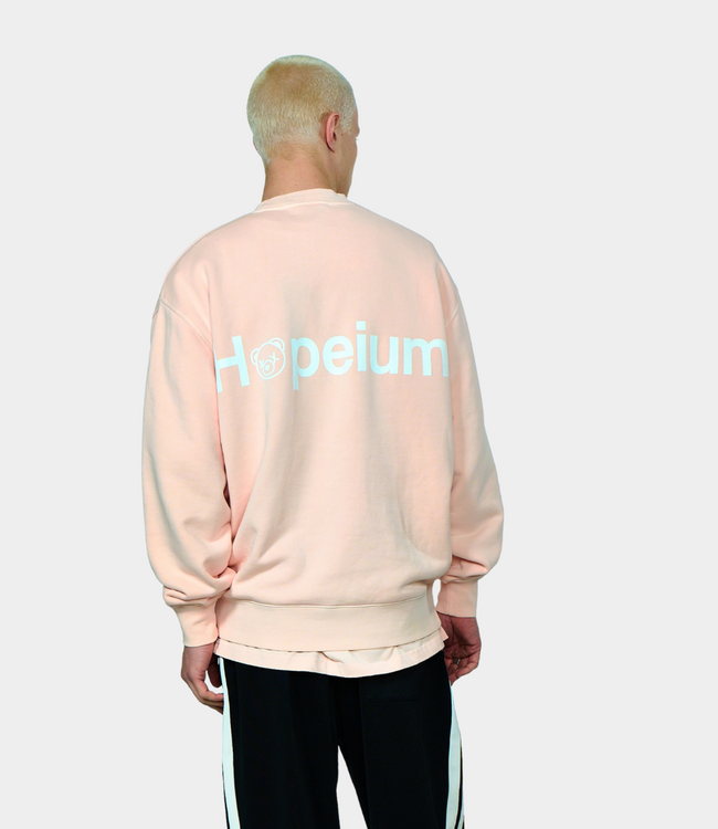 Hopeium logo crew sweat pink