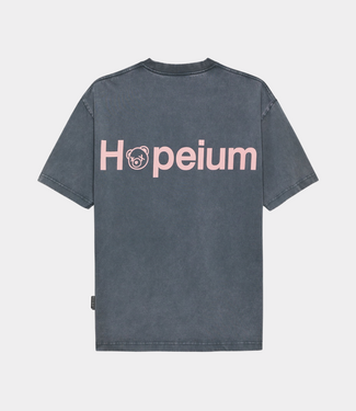 Hopeium logo tee s/s heavy washed grey
