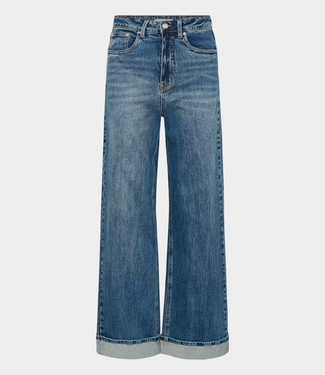 Gestuz GZsara HW wide jeans washed mid blue