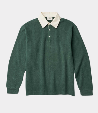 Foret herb brushed rugby sweat deep green
