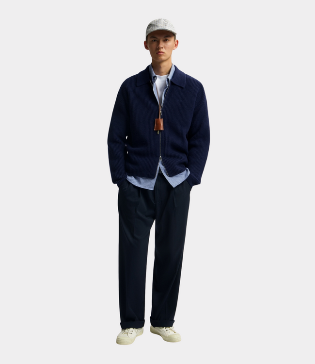Olaf REGULAR PLEATED PANT BLACK