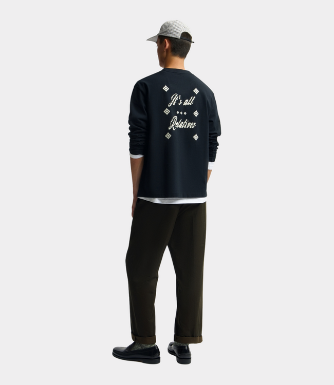 Olaf Olaf IT'S ALL RELATIVES LS TEE BLACK M270103-BLACK