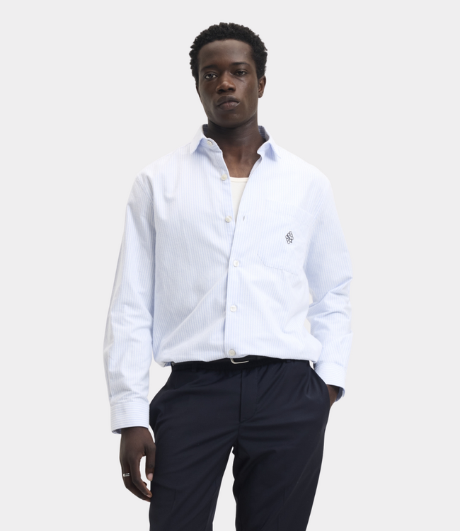 Goodpeople soy shirt light blue white