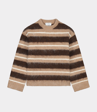 Catwalk Junkie Brushed striped knit caramel