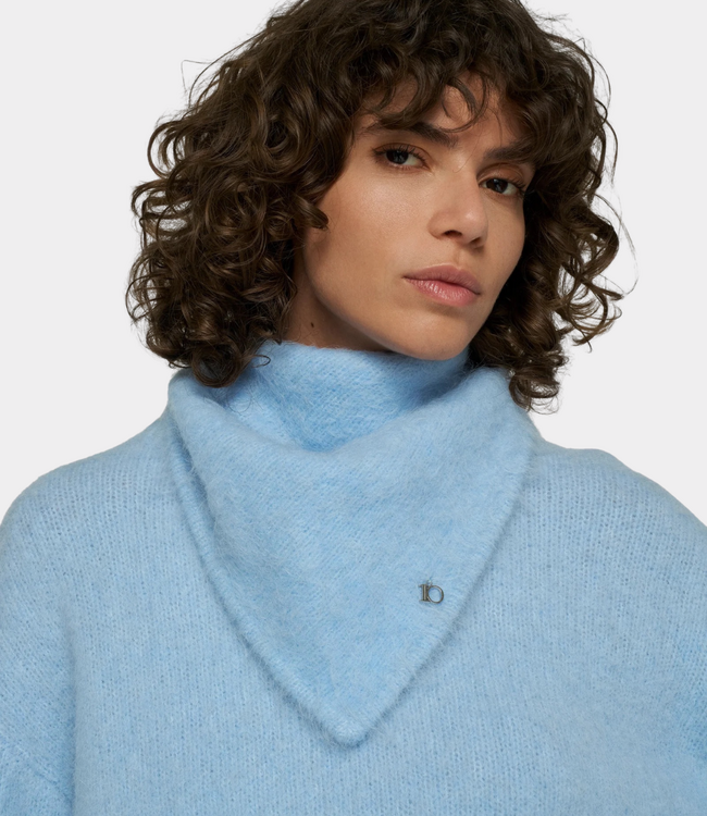 10Days hairy knit bandana angel blue