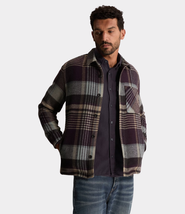 Cast Iron Shirt ls wool blend nightshade