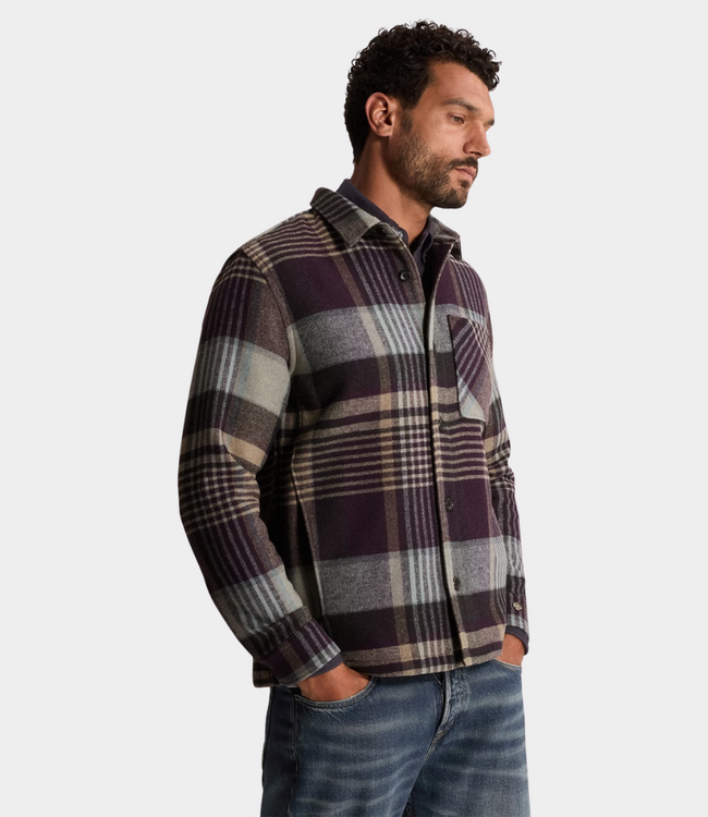 Cast Iron Shirt ls wool blend nightshade