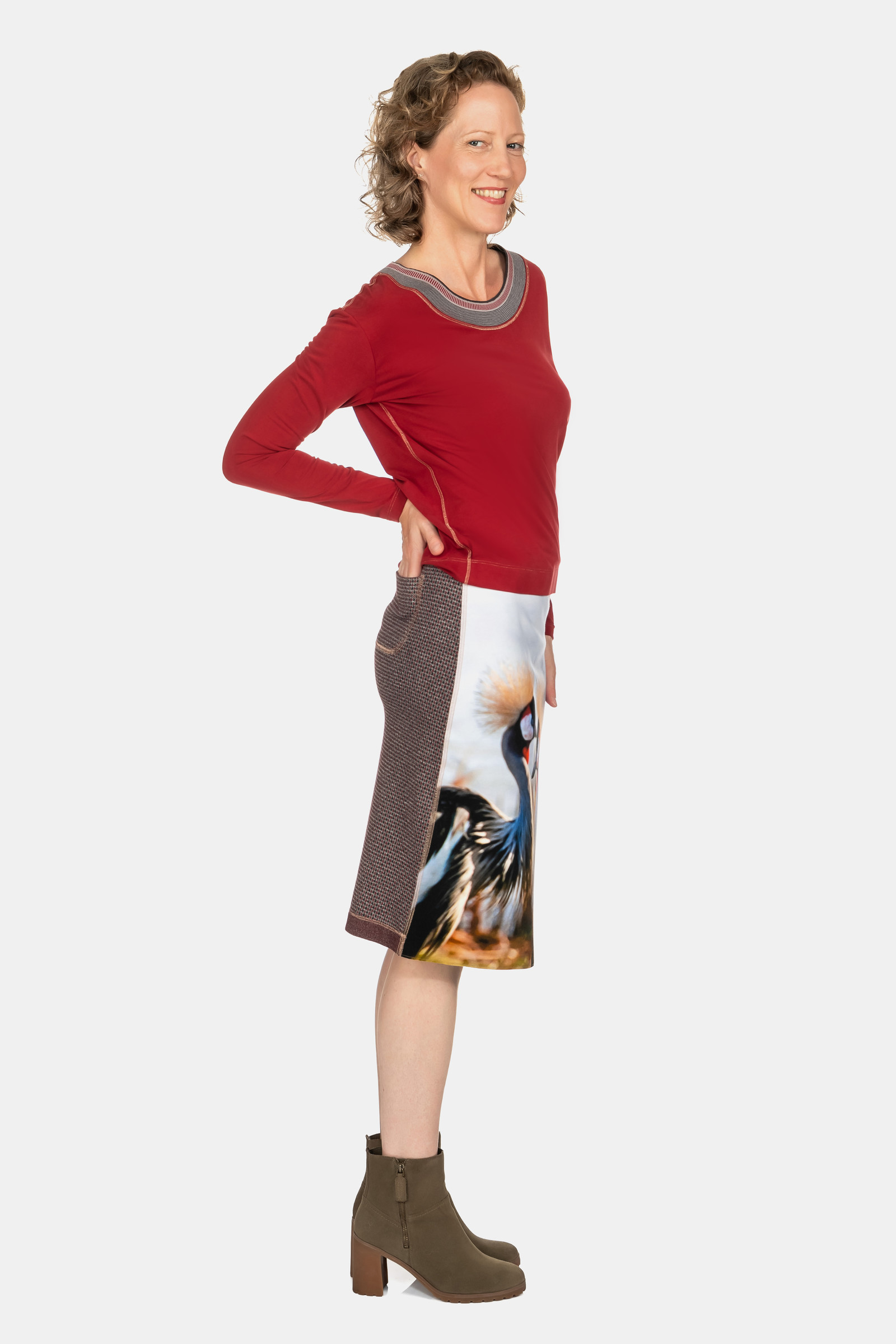 icke, BERLIN - Reversible Skirt Crowned Crane