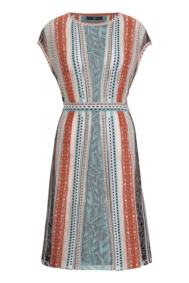 IVKO - Stripe Dress Nomad Motif Beige