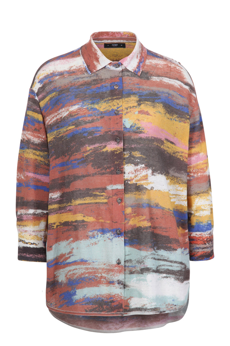 IVKO - Knitted Shirt Stripe Pattern Nougat