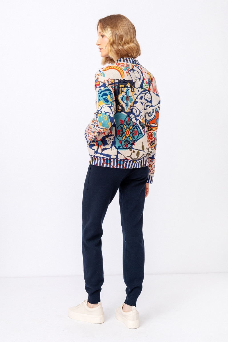 IVKO - Printed Bomber Jacket Trencar Pattern Off-White
