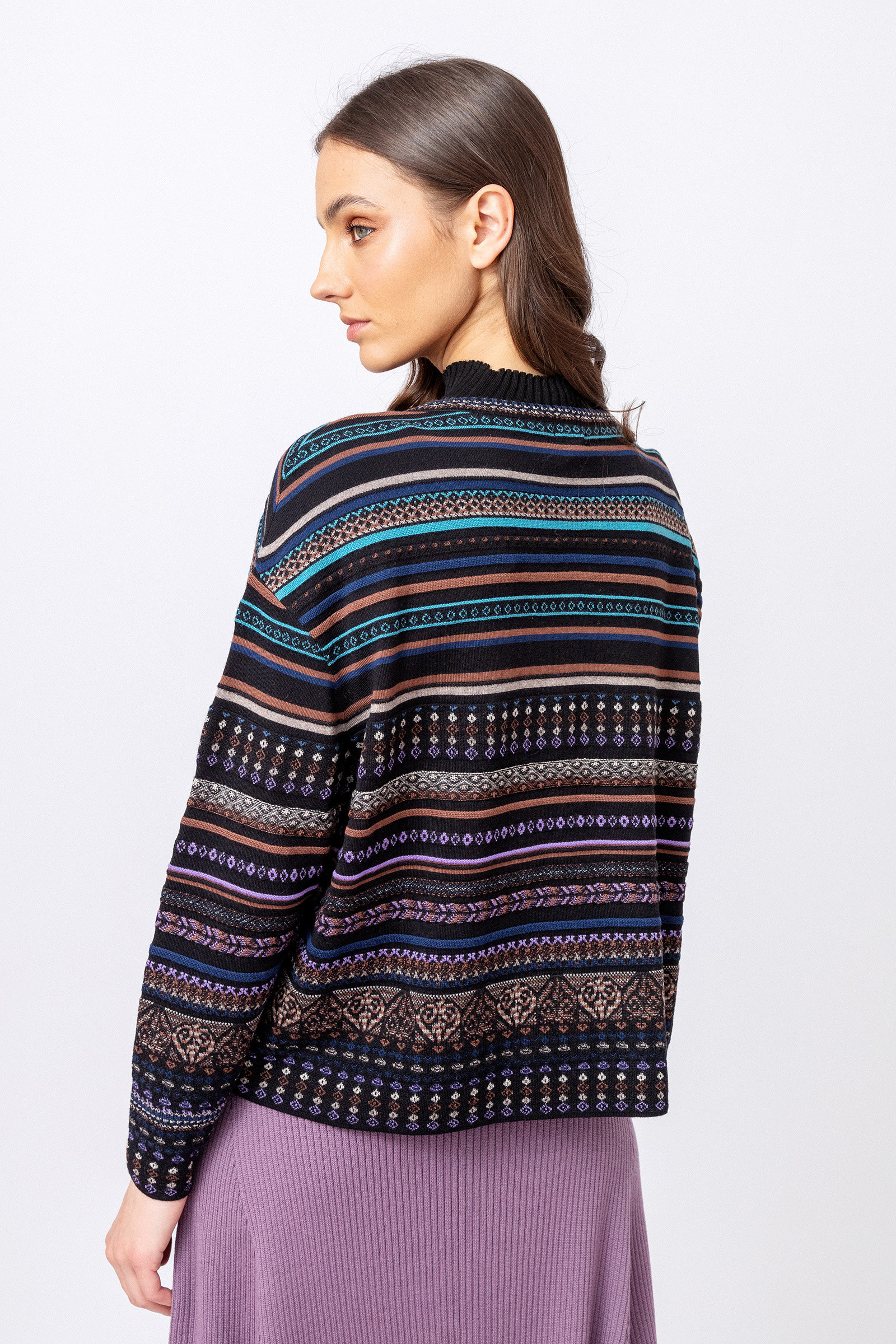 IVKO  Woman IVKO  - Cardigan Geometric Pattern Black