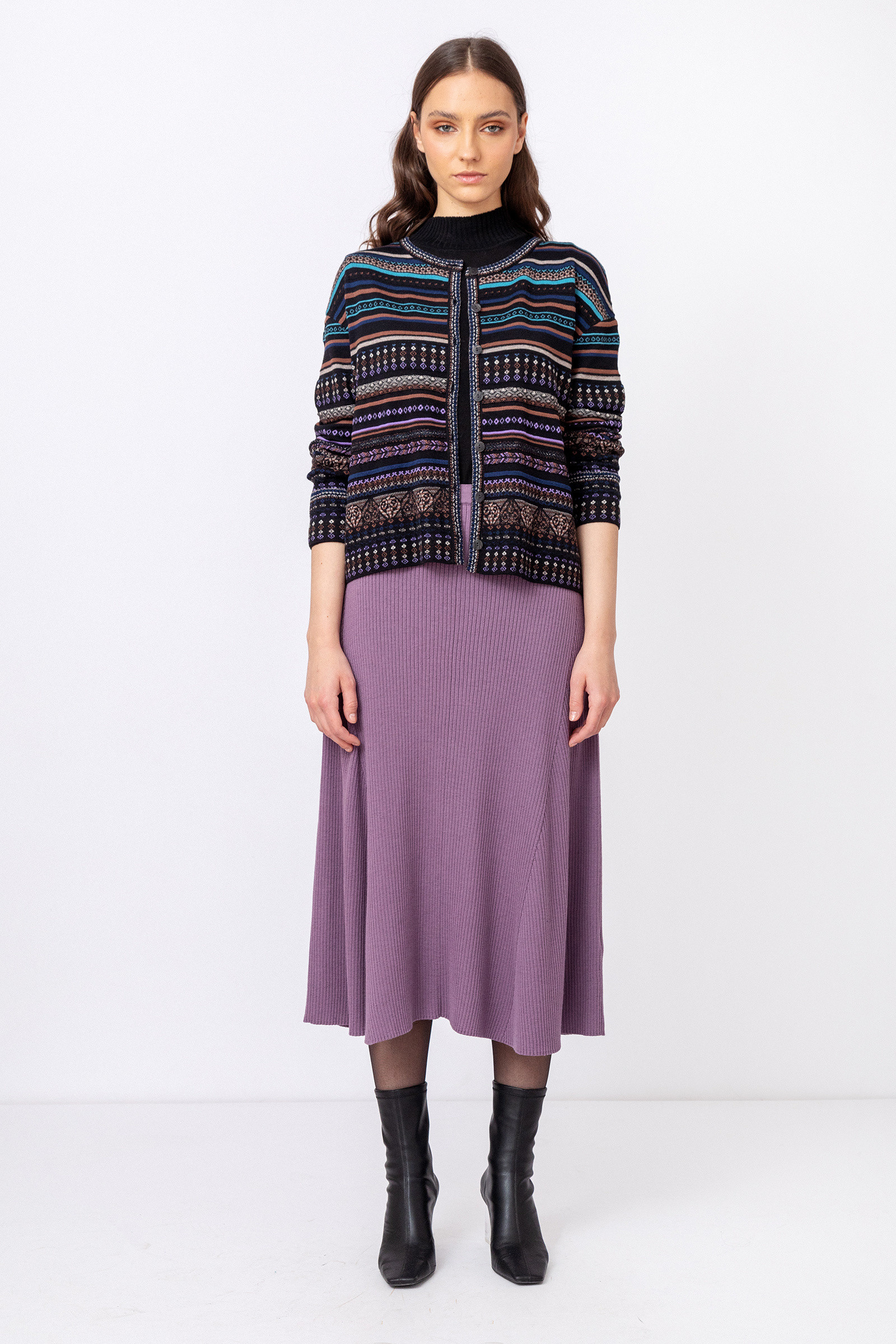 IVKO  Woman IVKO  - Cardigan Geometric Pattern Black