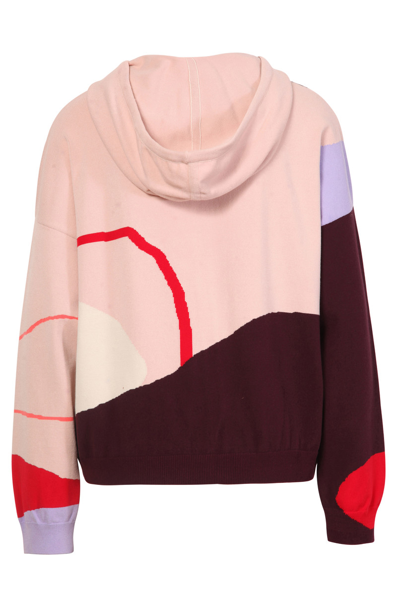 IVKO Outlet - Knitted Jacket with Intarsia Rosewood