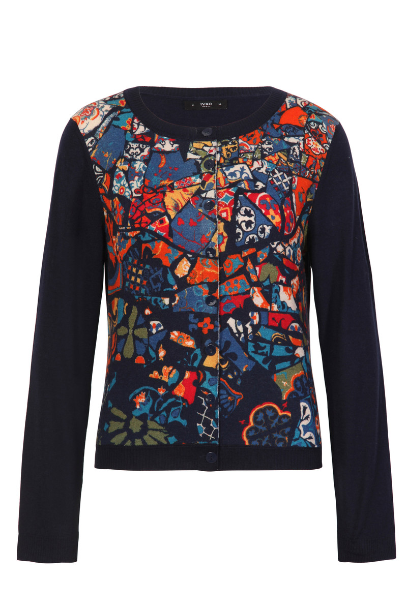 IVKO - Printed Cardigan Trencar Pattern Marine