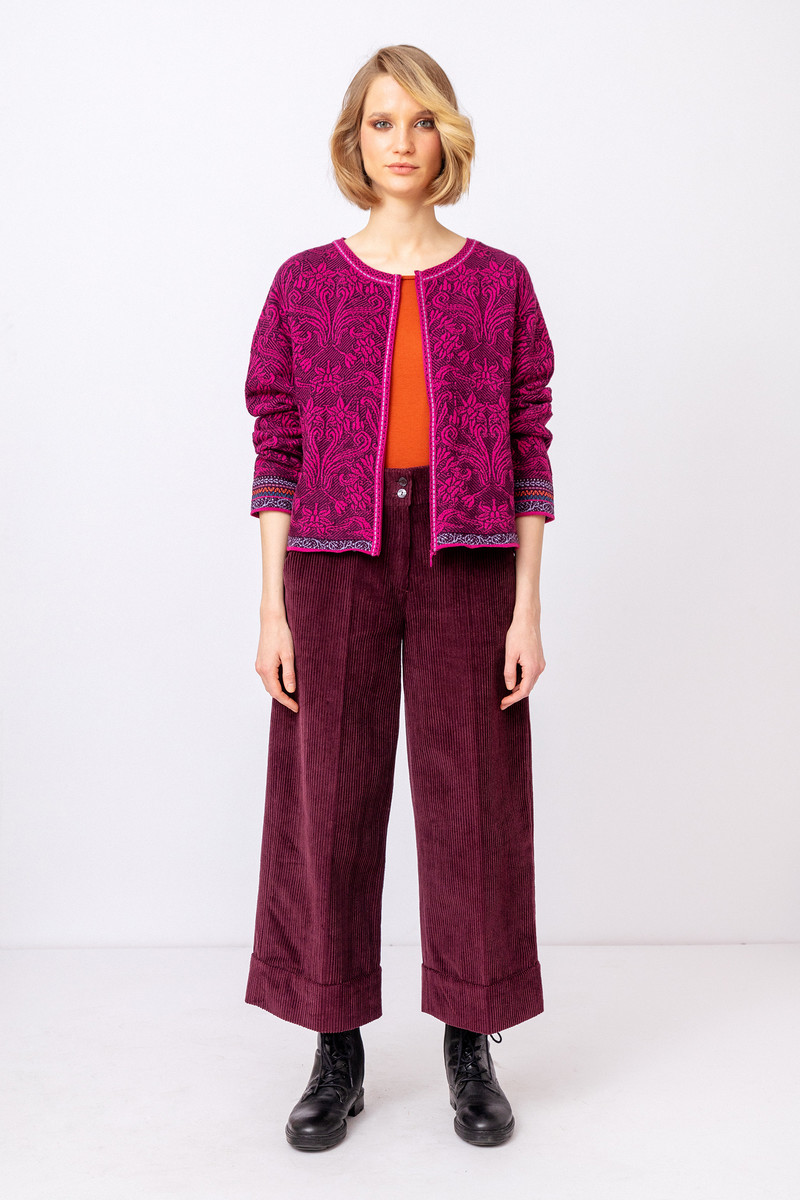 IVKO - Cardigan with Zip Blackberry