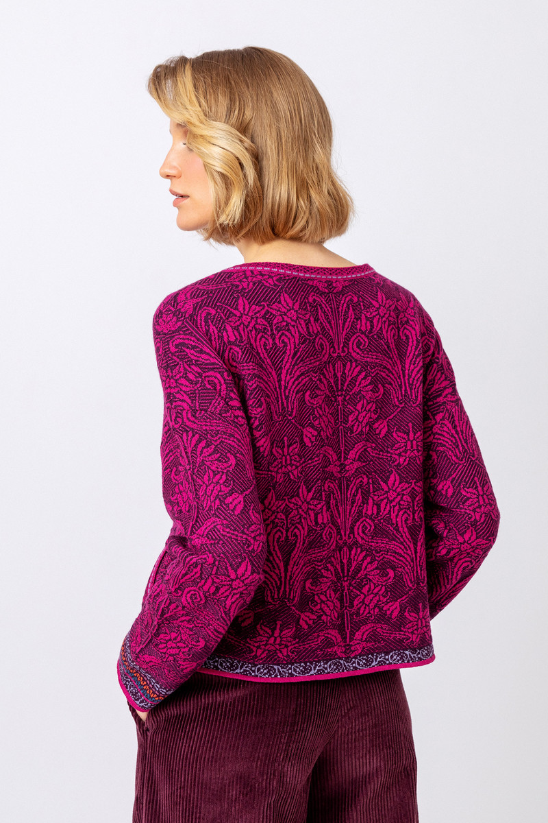 IVKO - Cardigan with Zip Blackberry