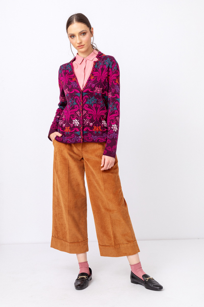 IVKO - Jacquard Jacket Grasset Floral Pattern Blackberry