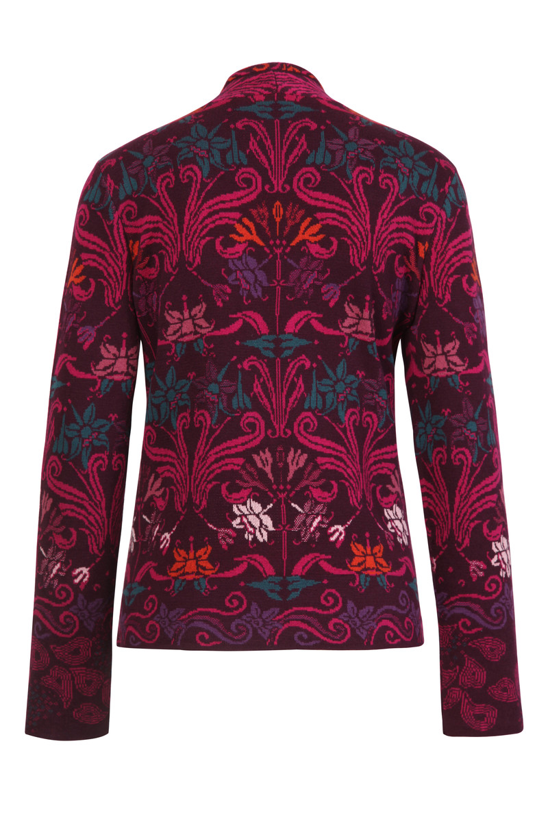 IVKO - Jacquard Jacket Grasset Floral Pattern Blackberry