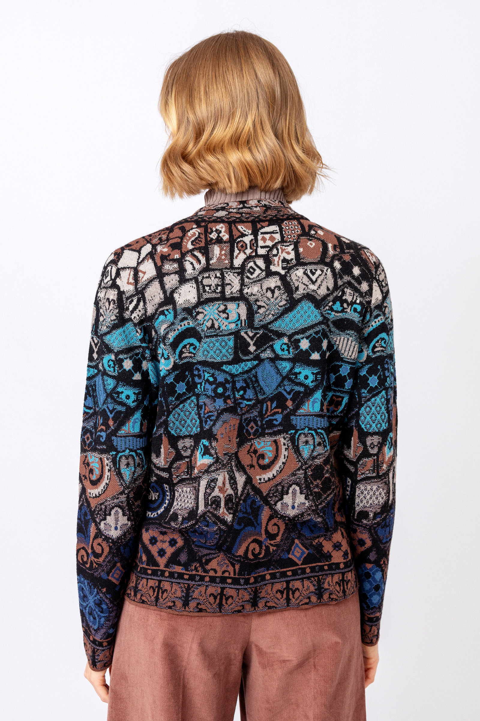IVKO  Woman IVKO  - Jacquard Jacket Trencar Pattern Black