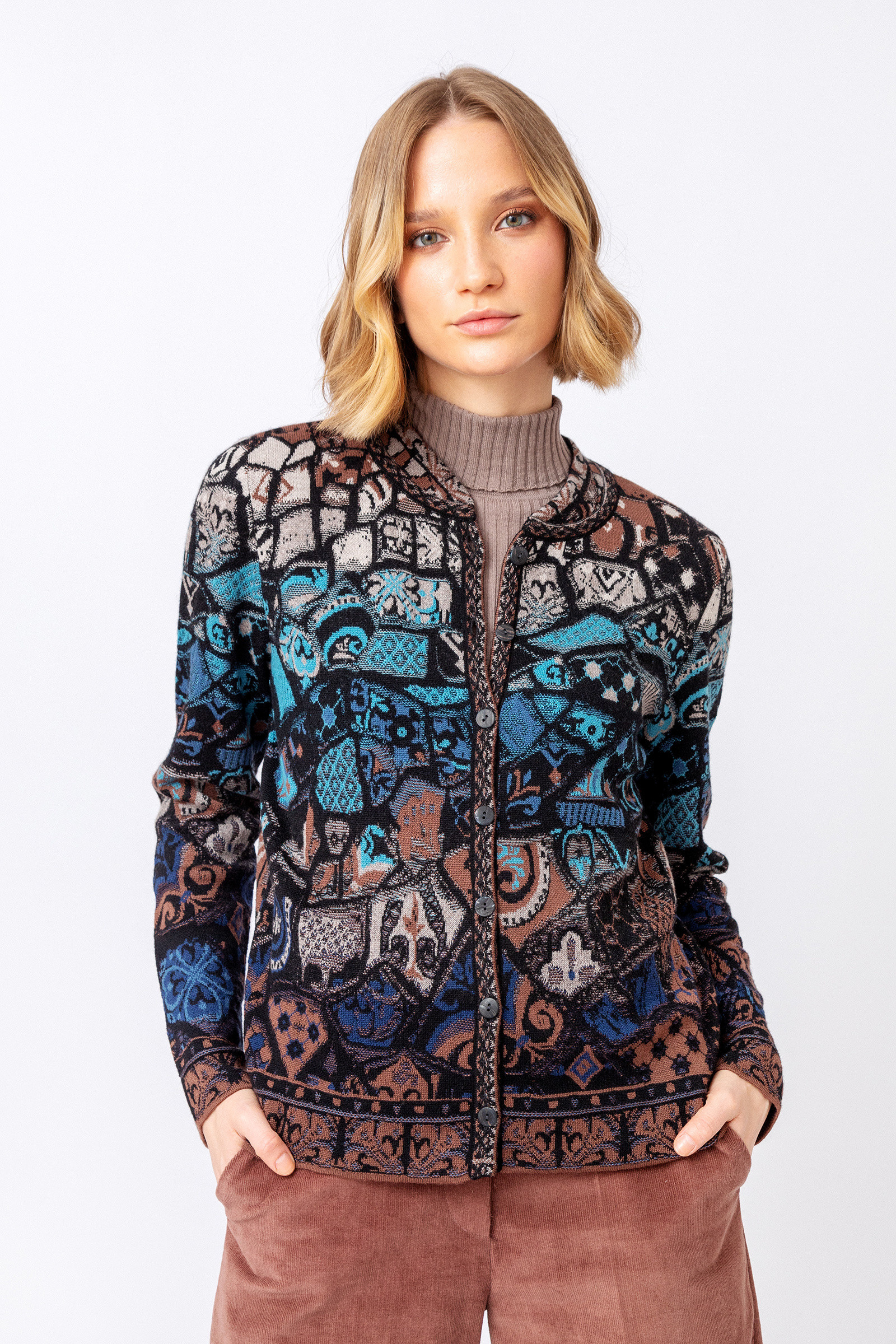 IVKO  Woman IVKO  - Jacquard Jacket Trencar Pattern Black