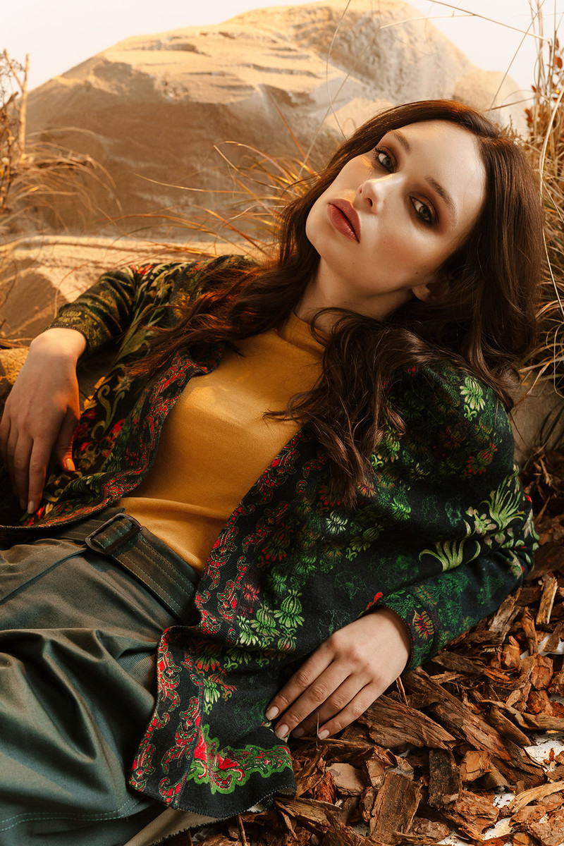 IVKO - Printed Cardigan Grasset Floral Pattern Green