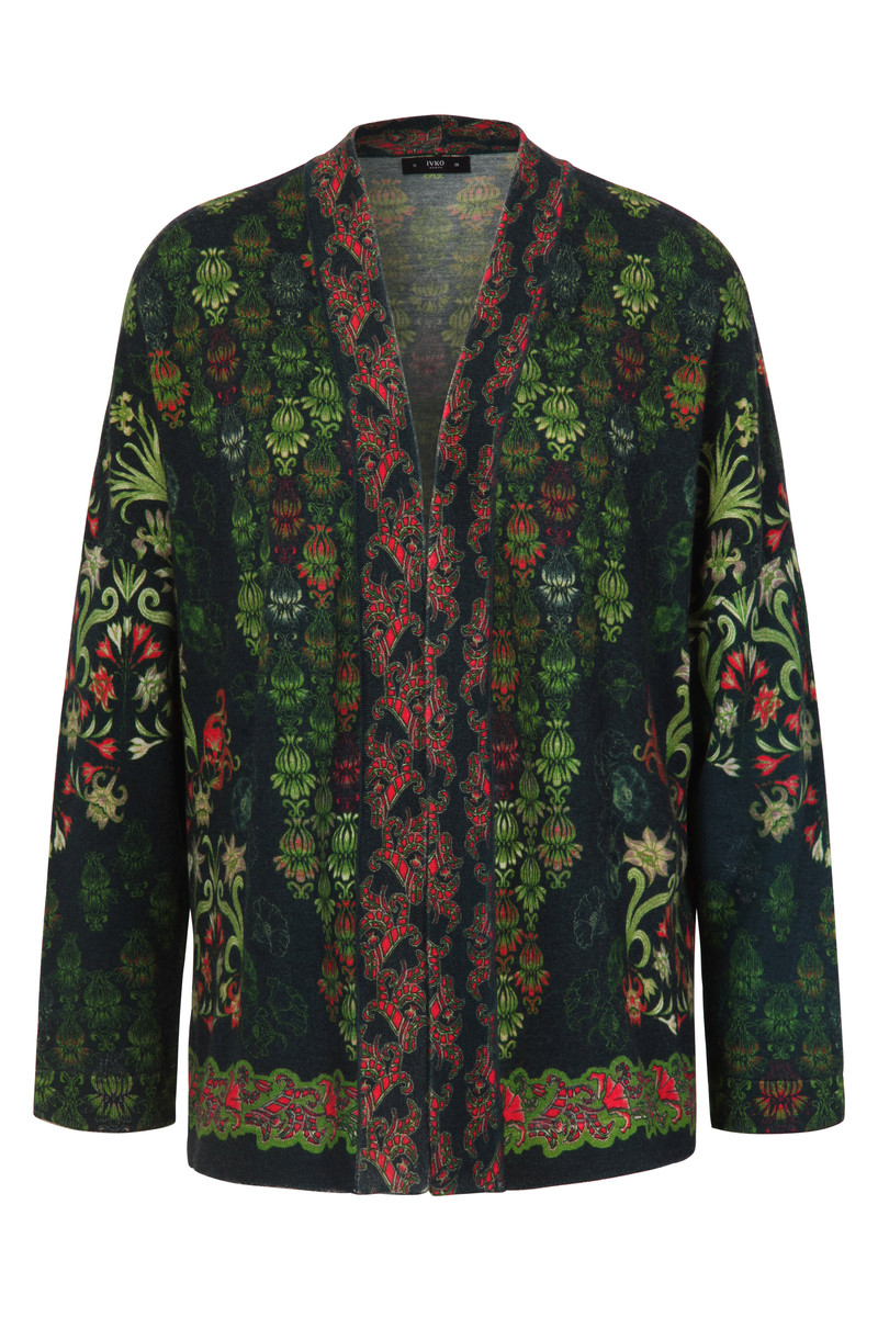 IVKO - Printed Cardigan Grasset Floral Pattern Green