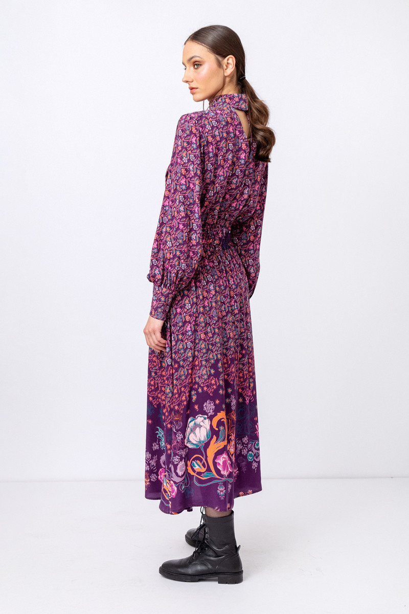 IVKO - Dress Grasset Floral Print Blackberry