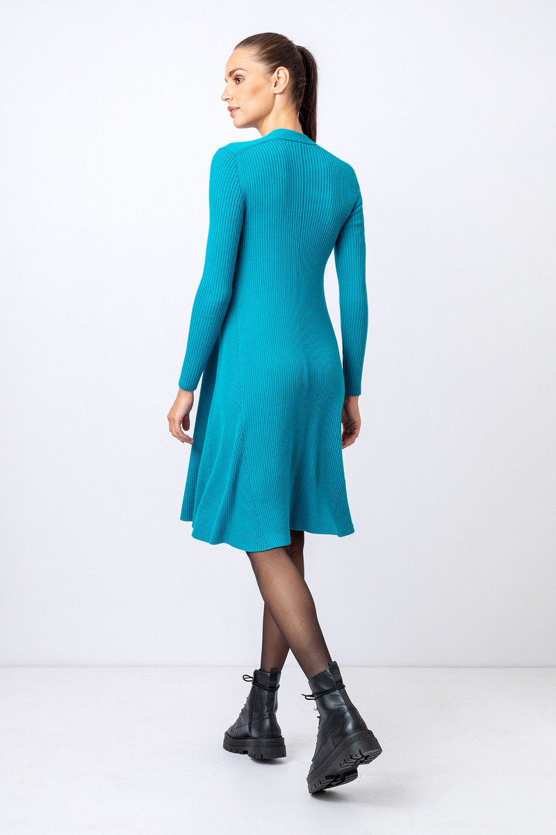 IVKO - Solid Dress V-Neck Petrol