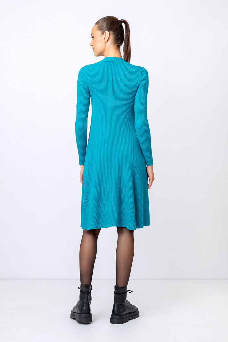 IVKO - Solid Dress V-Neck Petrol