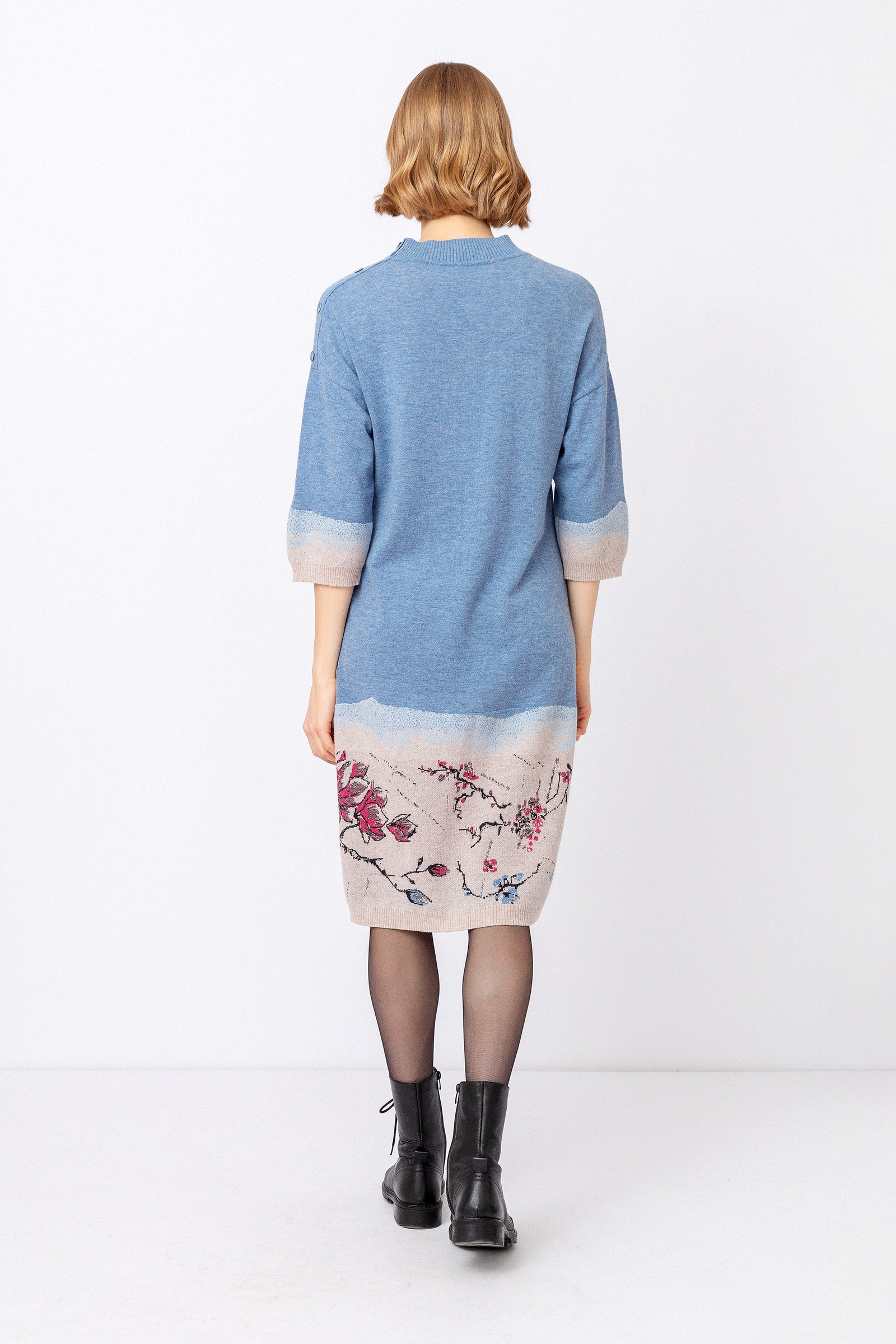 IVKO  Woman IVKO Outlet - Dress Cherry Blossom Pattern Sky