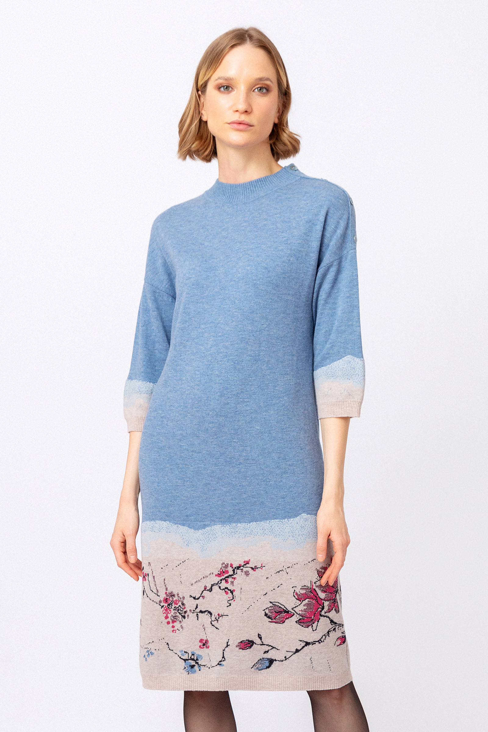IVKO  Woman IVKO Outlet - Dress Cherry Blossom Pattern Sky