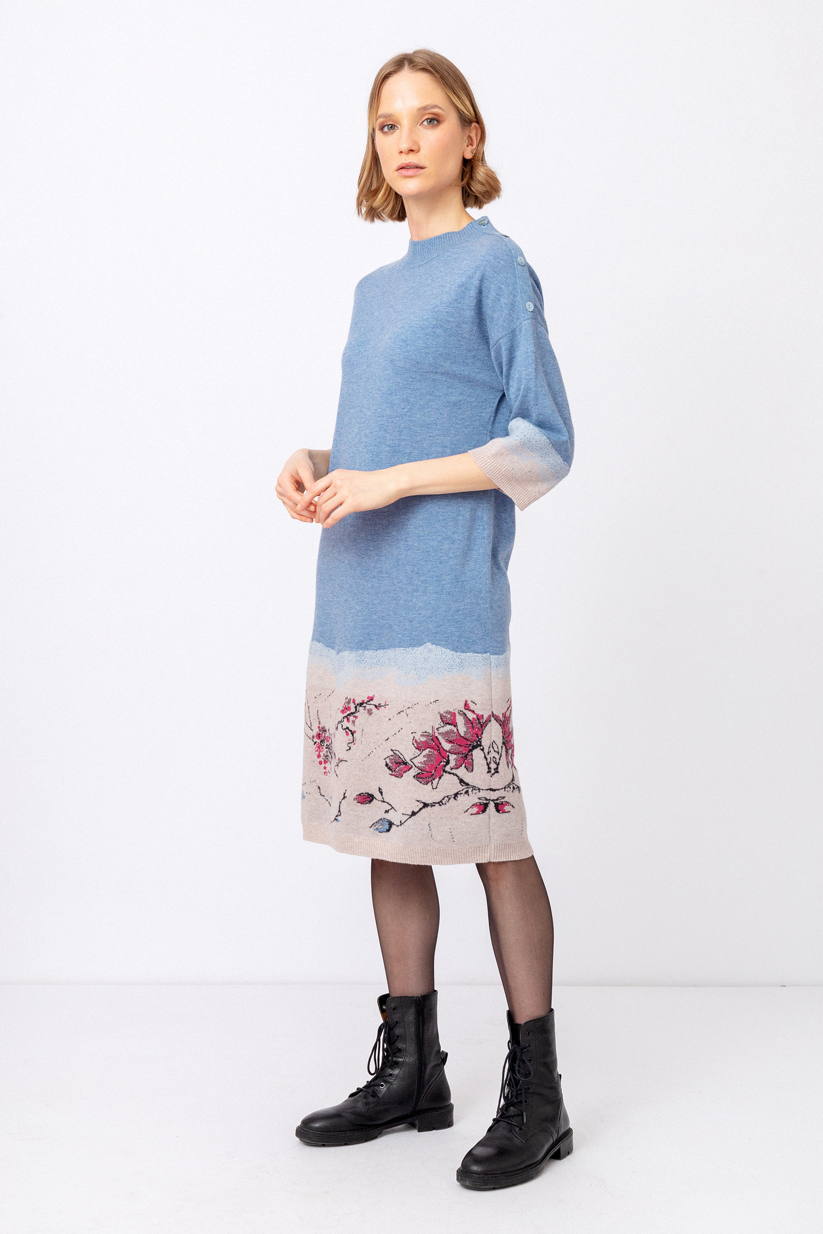 IVKO  Woman IVKO Outlet - Dress Cherry Blossom Pattern Sky