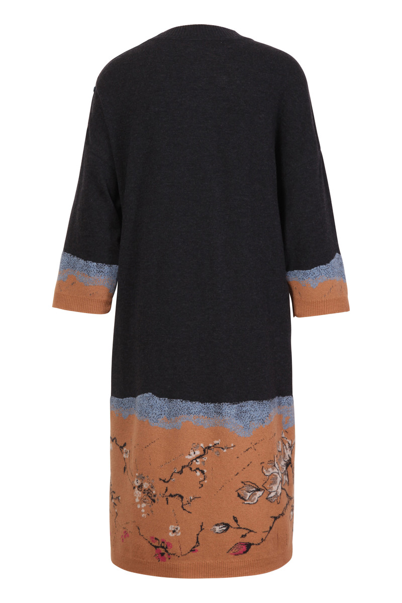 IVKO - Dress Cherry Blossom Pattern Anthracite