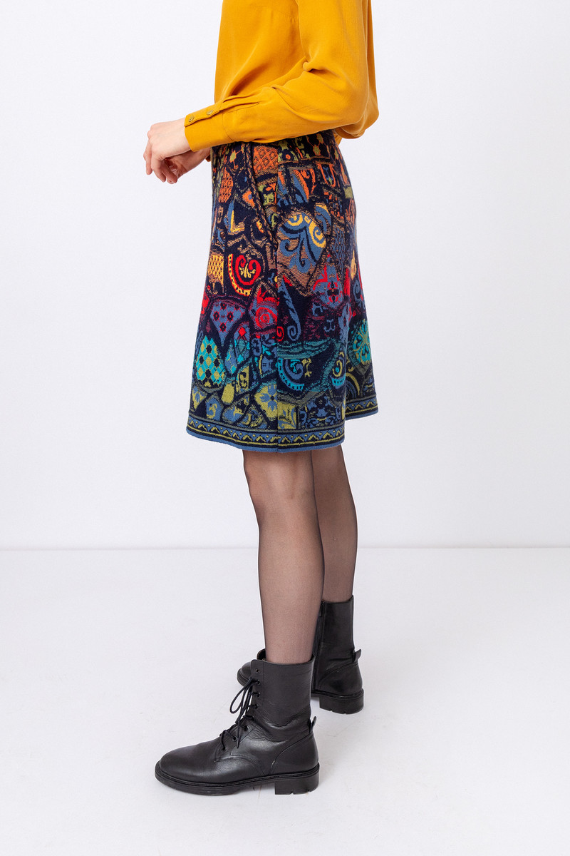 IVKO - Jacquard Skirt Trencar Pattern Marine