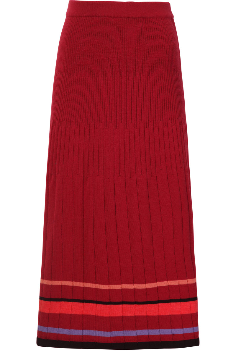 IVKO - Long Skirt with Ribs Rosewood