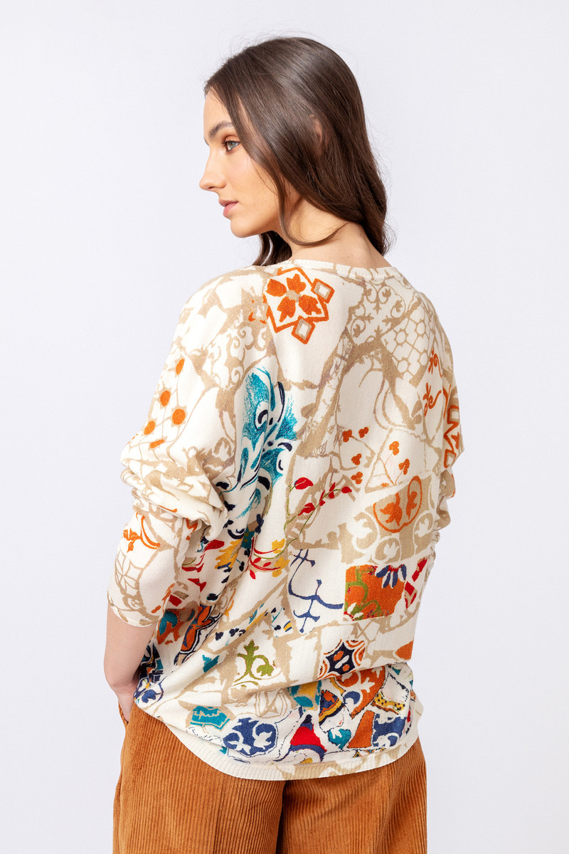 IVKO - Printed Pullover Trencar Pattern Off-White