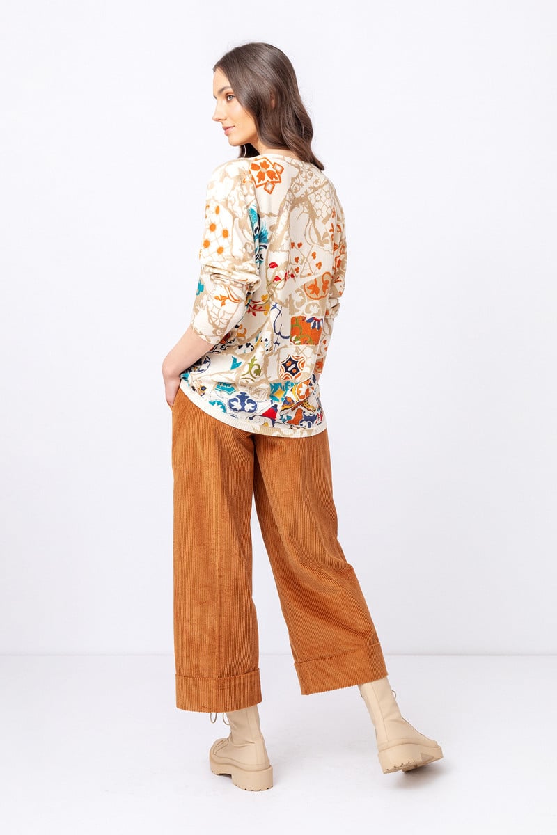IVKO - Printed Pullover Trencar Pattern Off-White